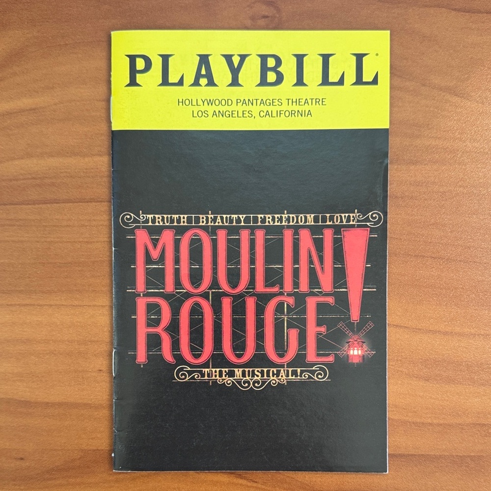 Hollywood Pantages Los Angeles CA Playbill - Moulin Rouge * JULY 2022 *